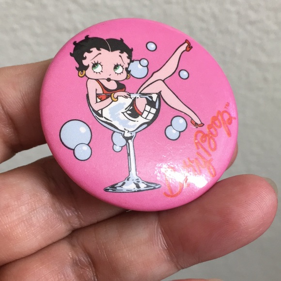 🖤2011 Betty boop in the glass design button pin brooch - Picture 4 of 10